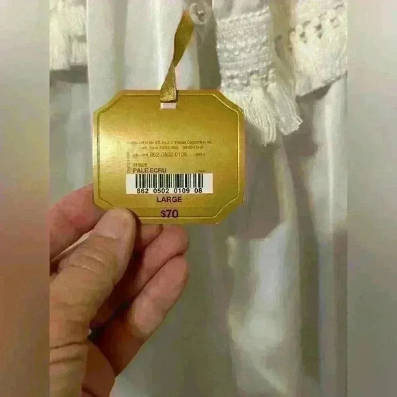 Ryegrass Ivory Tassel Boho Victorian Blouse Large NWT Love Bowery Poplin - Picture 9 of 11